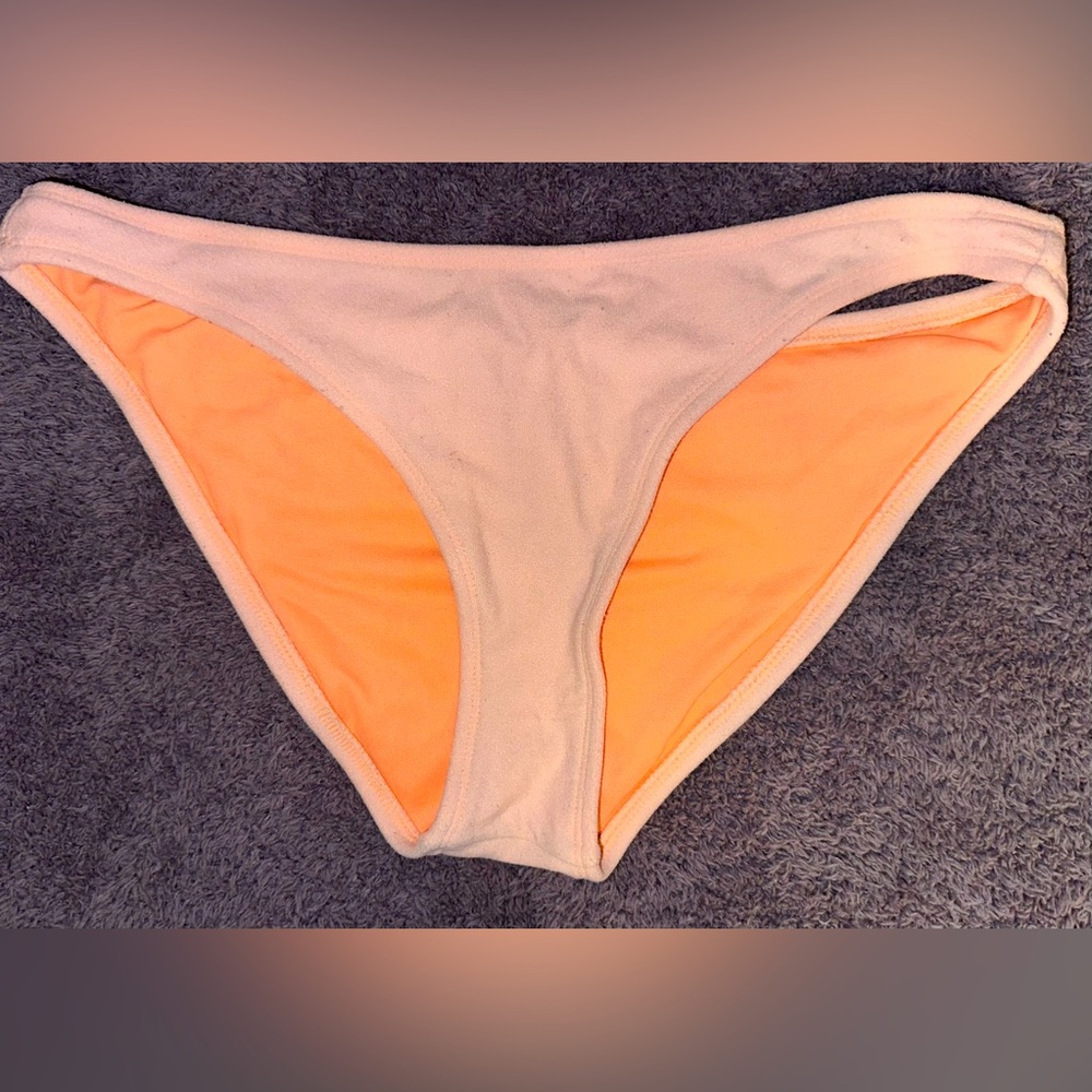 Peach and Orange Terrycloth Bikini Bottom